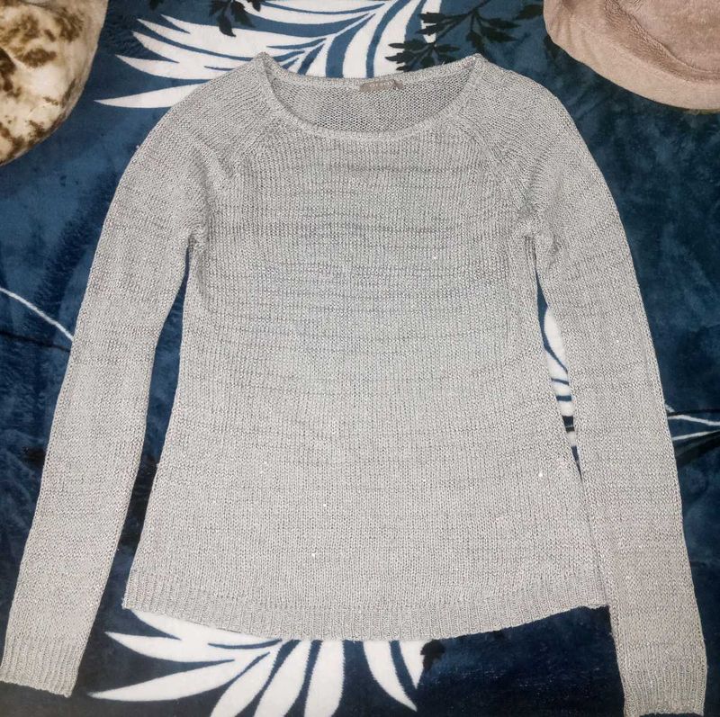 Silver mesh party top ✨