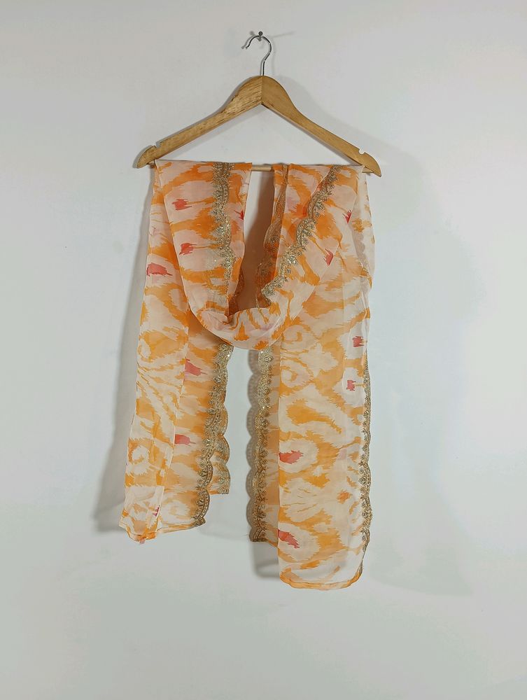 Multicolor Printed,Embroidered BorderDupatta(women
