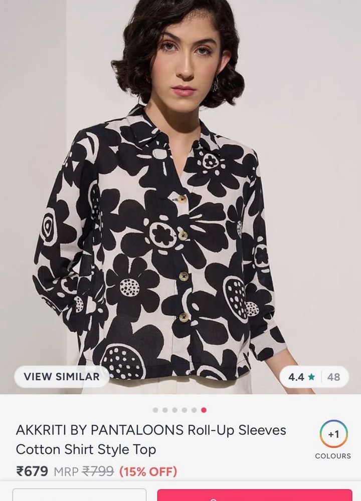 AKKRITI Cotton Shirt Style Top
