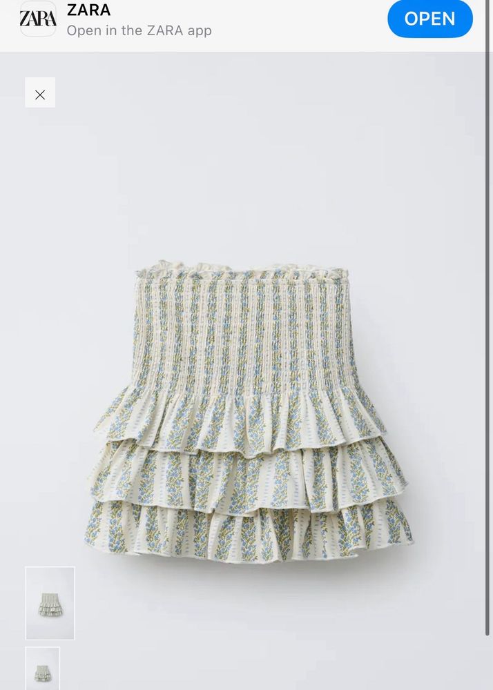 Zara Tiered Ruffle Mini Skirt