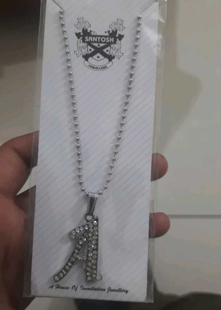 Initial Letter 'A' Necklace