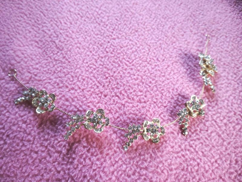 crystal flower hair vine