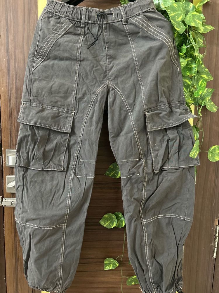 Grey Cargo Pants