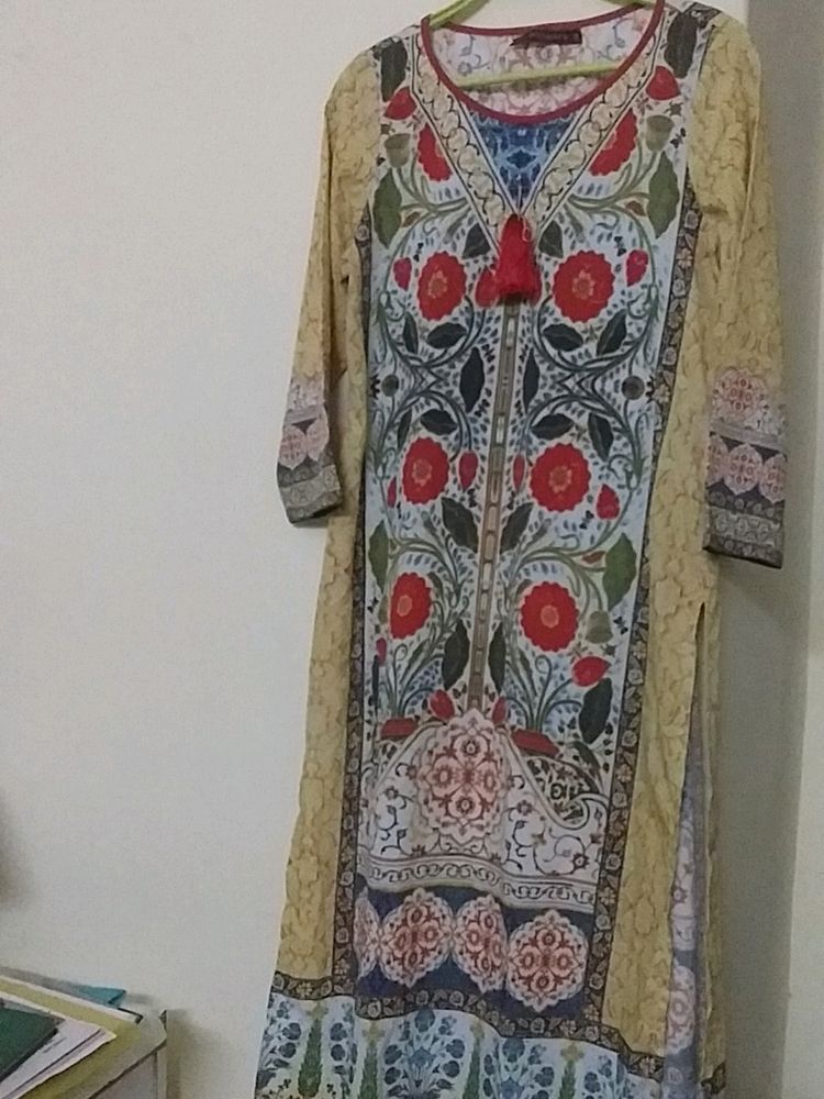 Long Printed Full Sleeve Kurta
