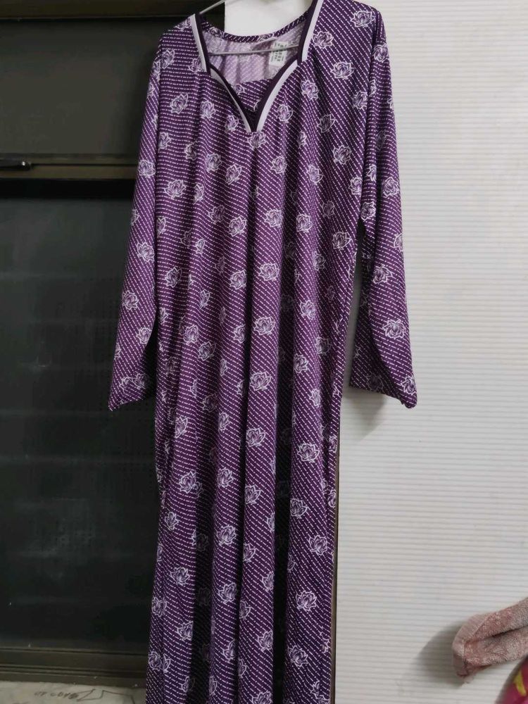 Floral Print Maxi Nightgown