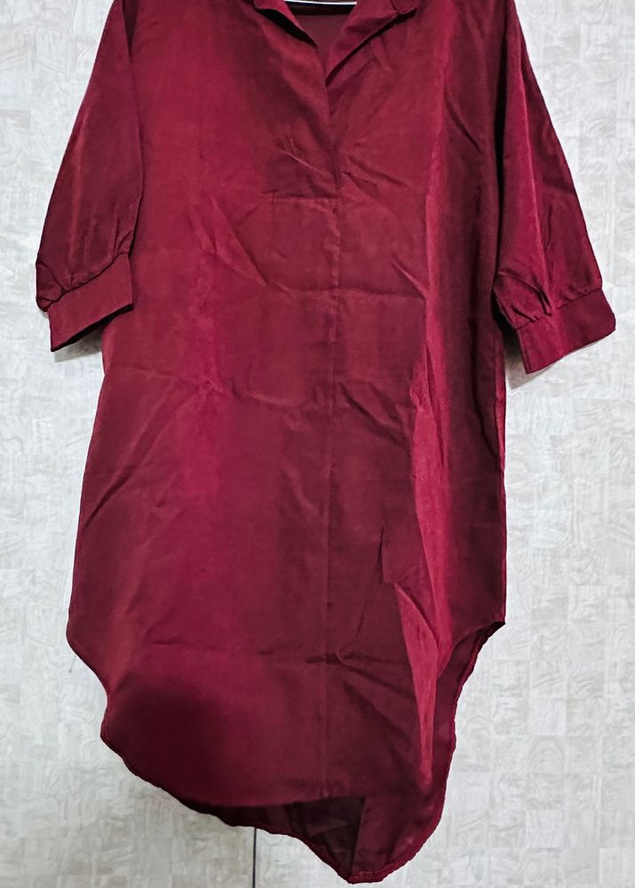 Maroon Kareena Style Kurta