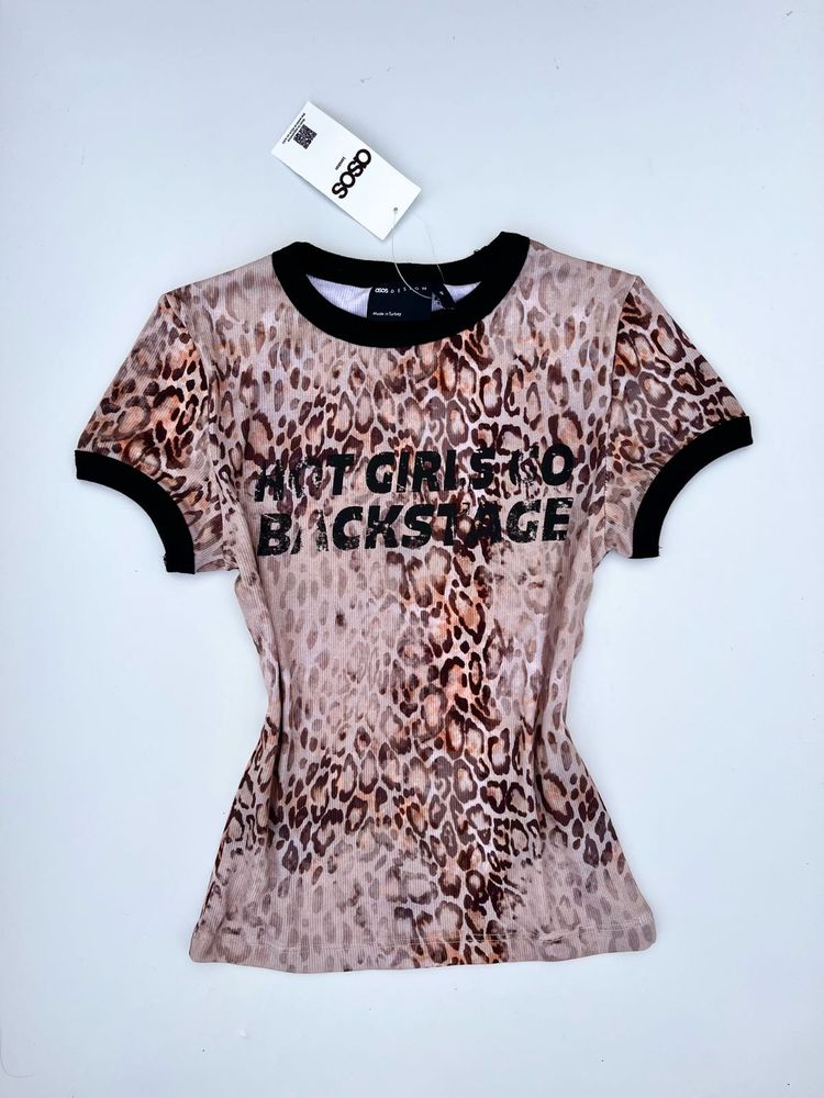 ASOS Leopard Print Graphic Tee