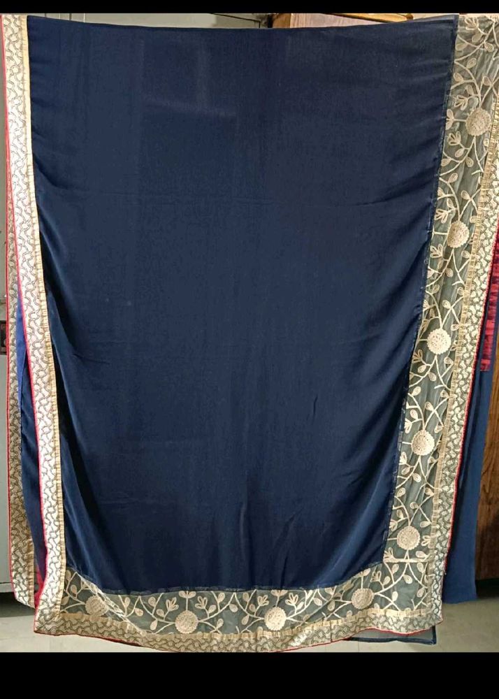 Elegant Navy Blue Saree
