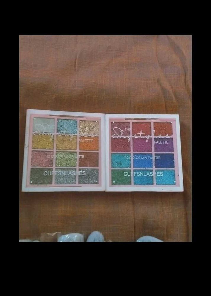 Shy Styles 12 Color Glitter Eyeshadow Palettes