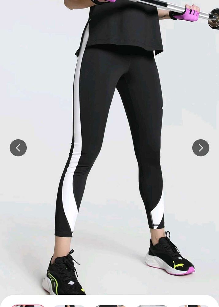 Puma Black &amp; White Athletic Leggings