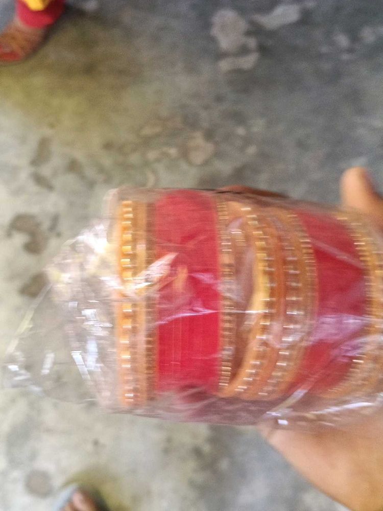 Red and Gold Bangle Set