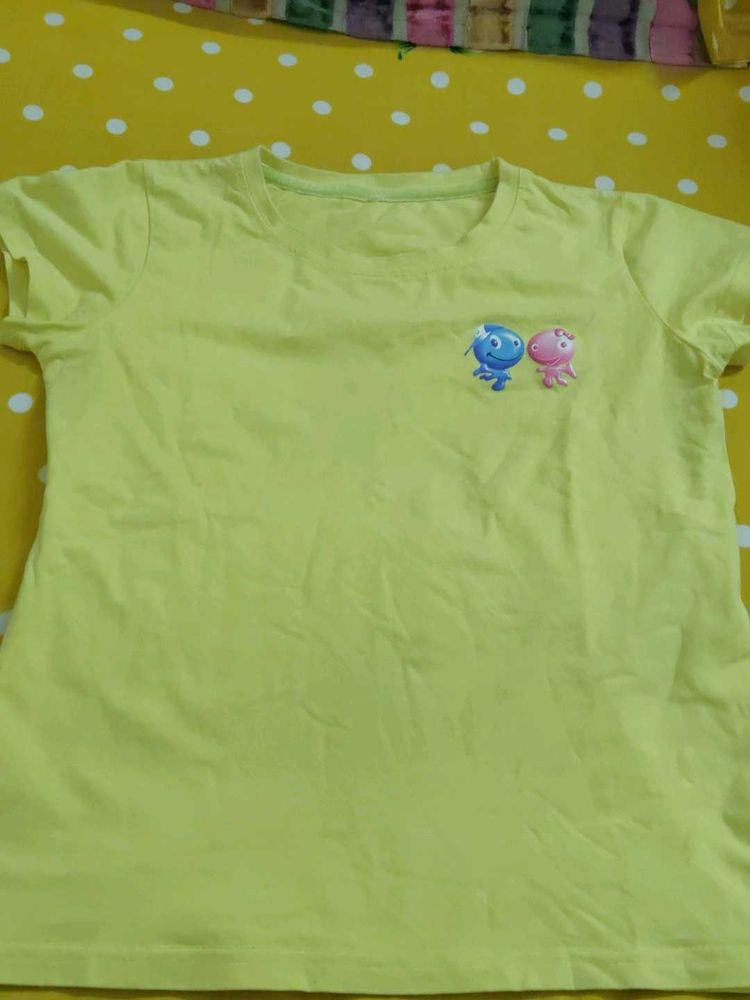 Cute Yellow Graphic T-Shirt