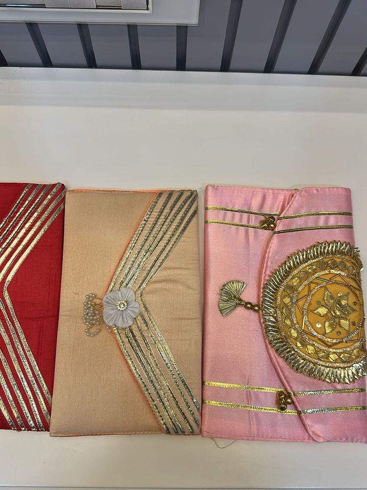 4 Combo- Elegant Embroidered Clutches (Set)