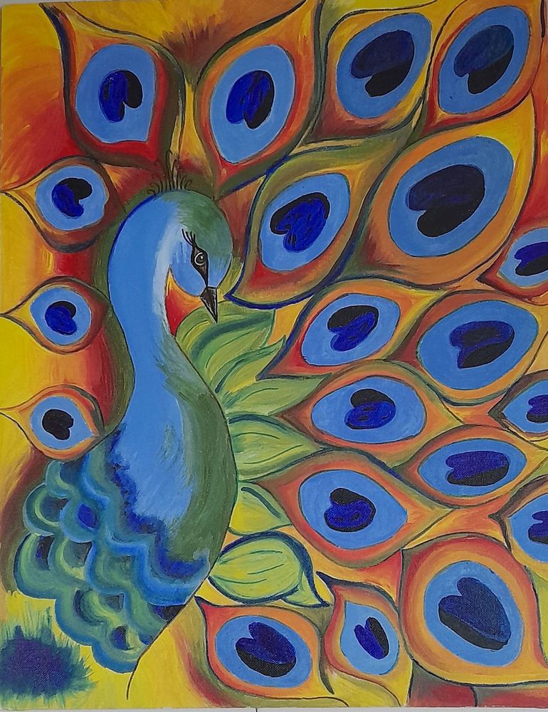 Hand made acrylic painting on canvas .Size - 18× 1