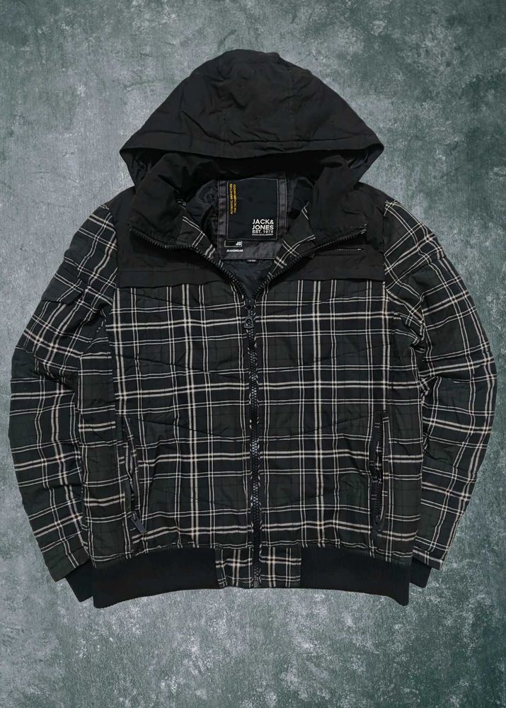 Jack &amp; Jones 2010s  Plaid Hooded Jacket