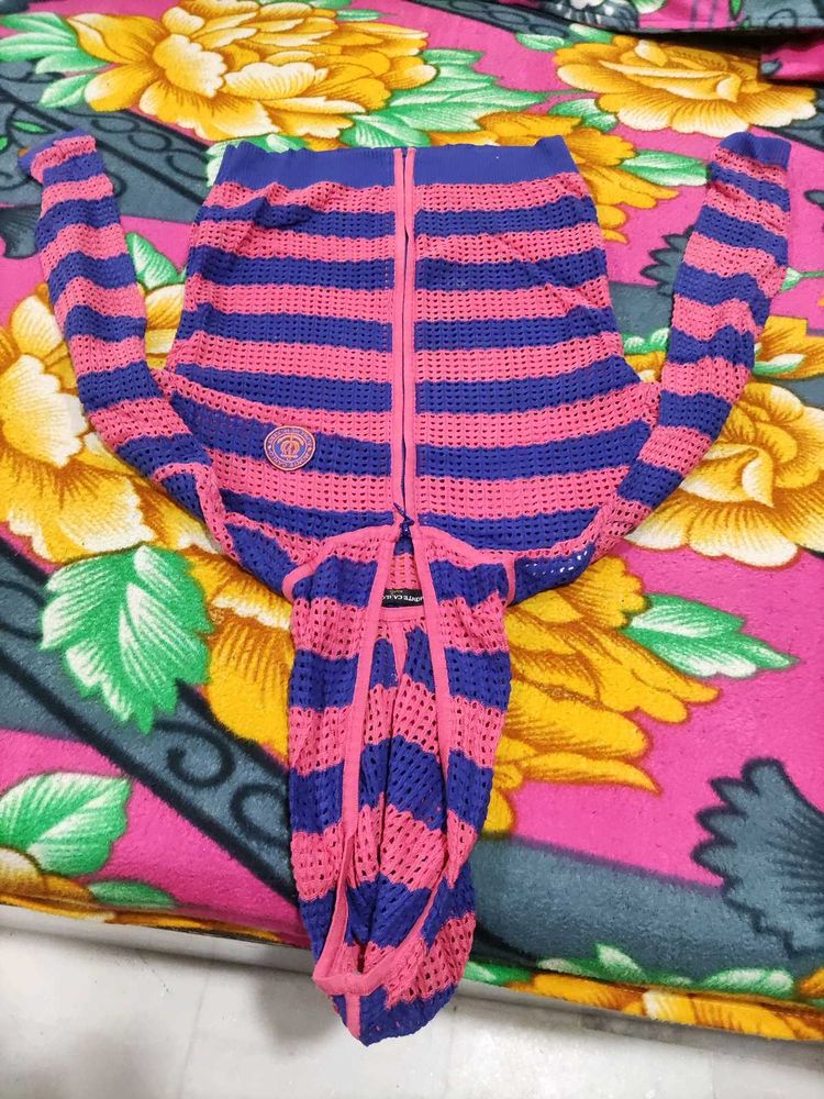 Striped Knit Cover-Up