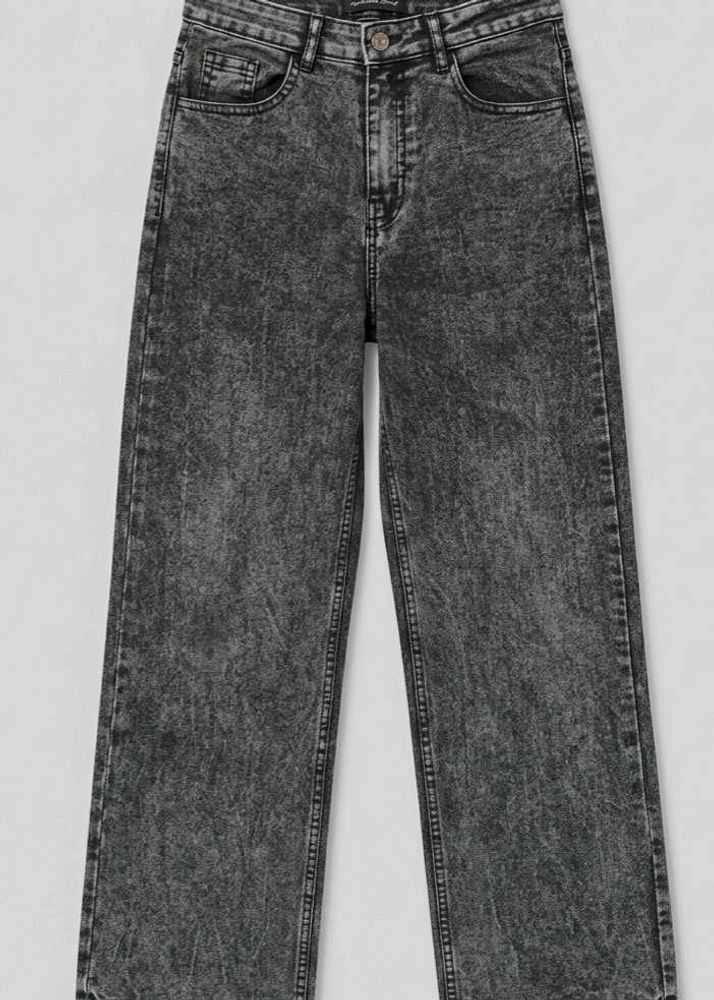 Stylish Acid Wash Wide Leg Jeans