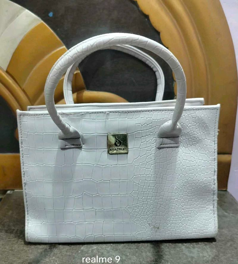 Chic levender Croc-Embossed Handbag