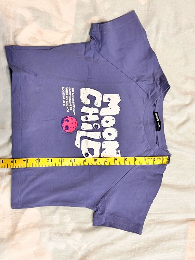 BONKERS Purple Crop Moon Child Tee