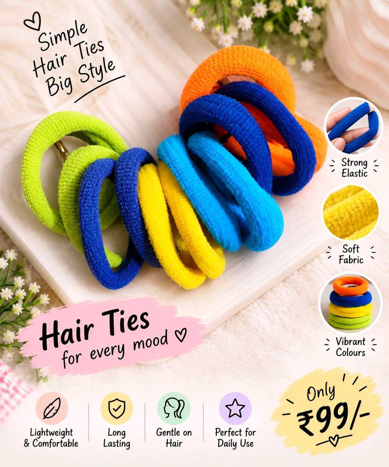 Vibrant Hair Ties for Women