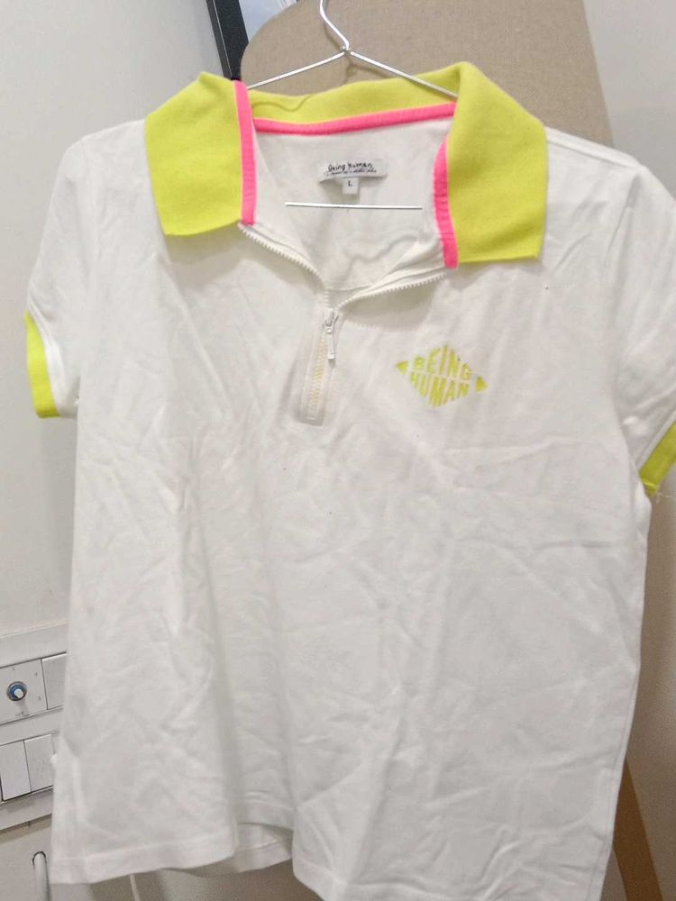 Being Human White Polo