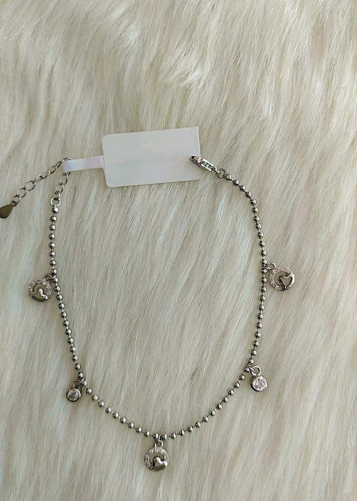 Cute Silver Bracelet/Anklet With Hallmark