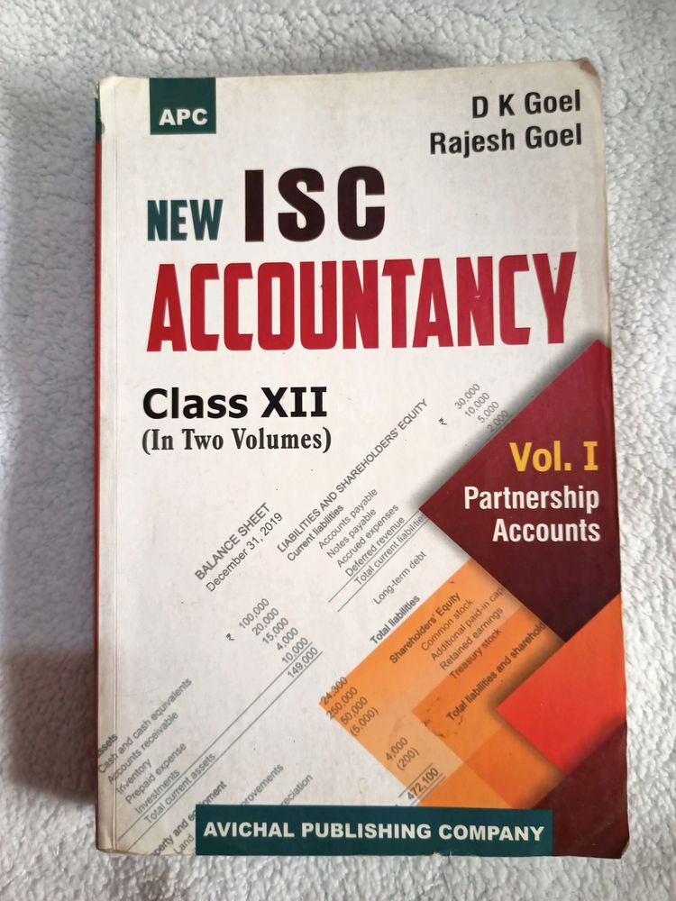 New ISC Accountancy Book-Class 12th
