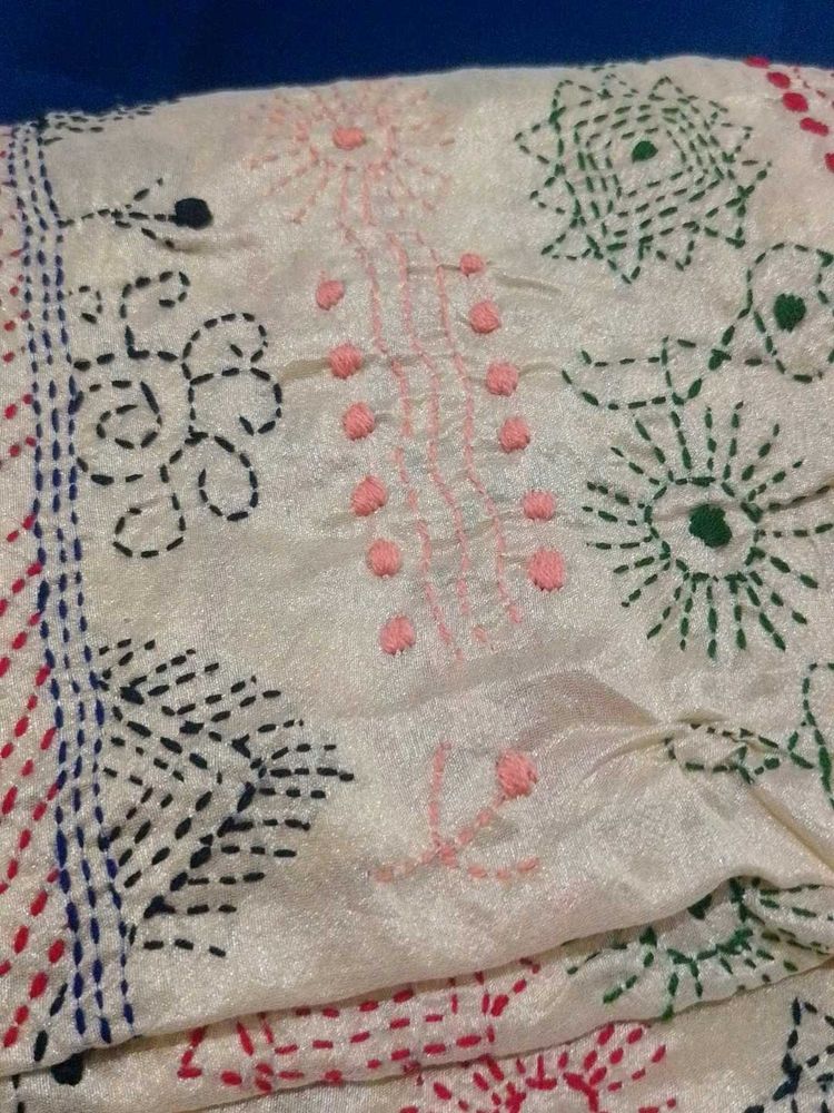 Embroidered Silk Saree