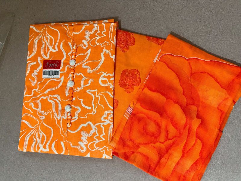 Orange Dress Material