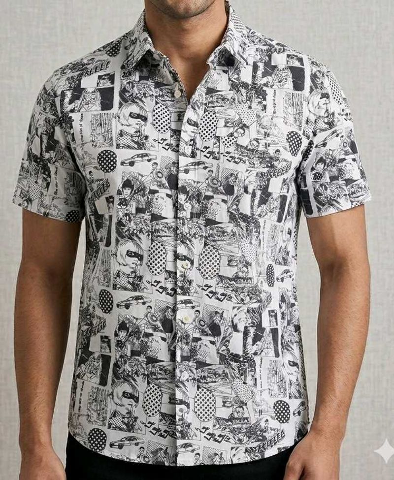 Graphic Print Short Sleeve Shirt