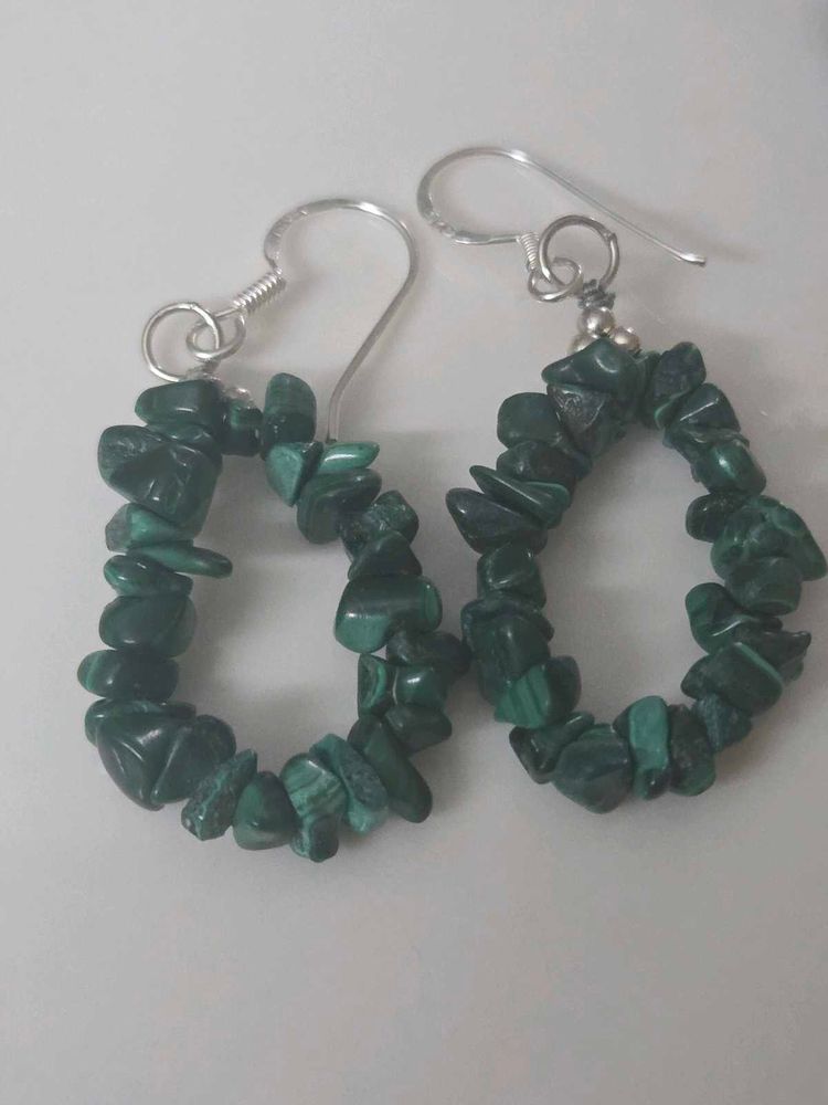 Handmade Malachite SS925 earrings