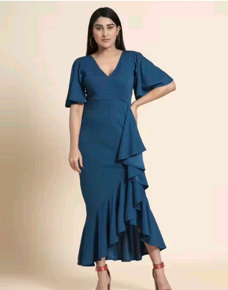Bodycon A line One Piece Ruffle Dress