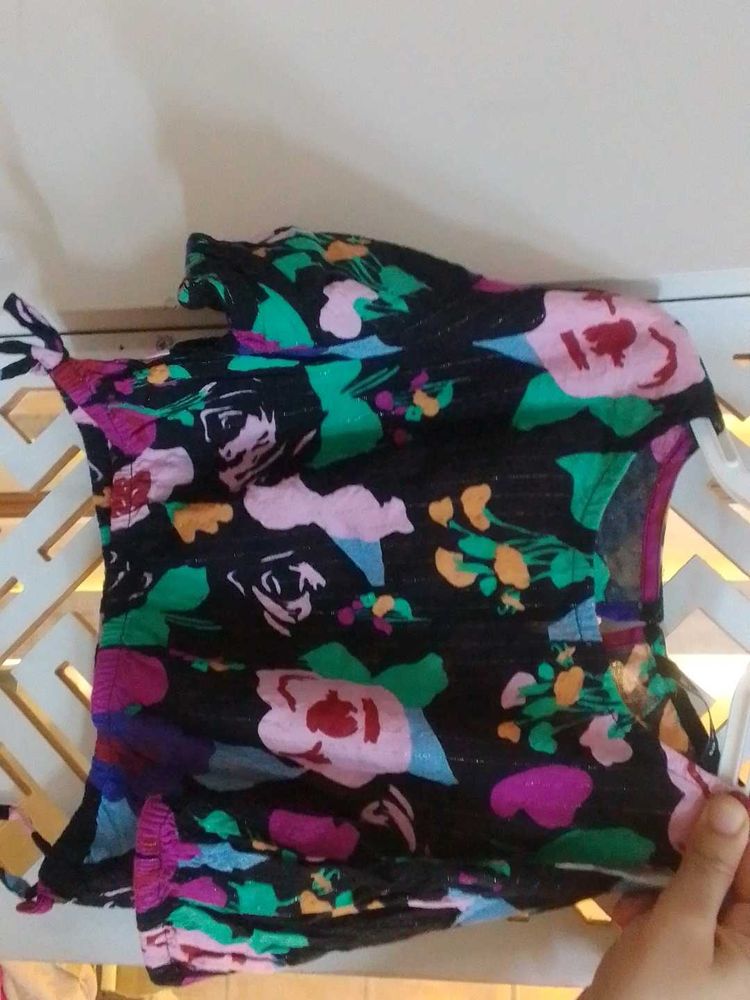 Colorful Floral Print Top