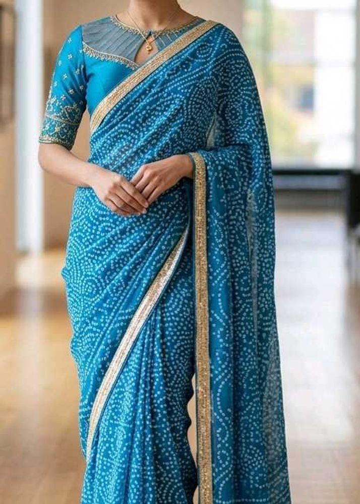 Beautiful printed Bandhani Saree