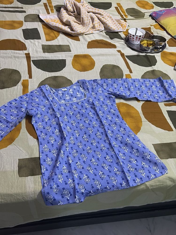 Lavender Printed Kurti