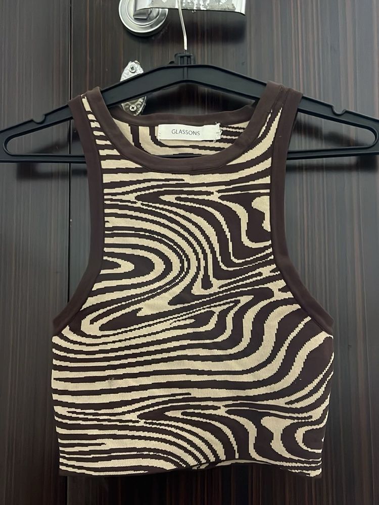 Stylish Printed Crop Tank Top