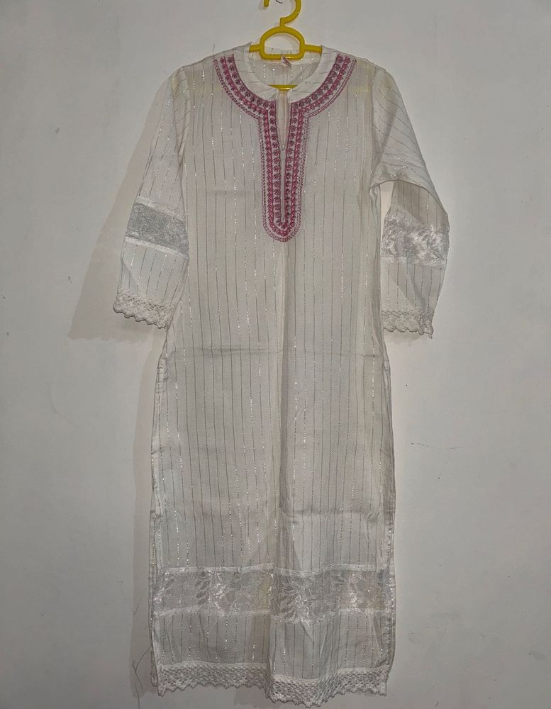 Elegant Kurta sets Embroidery white
