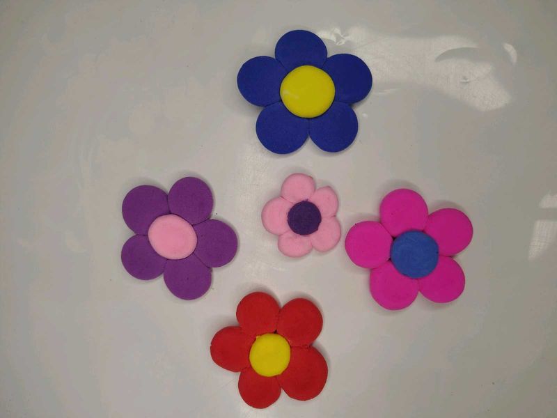 Colorful clay Flower