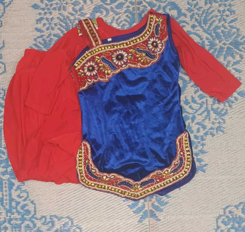 new velvet patiyala set for girls