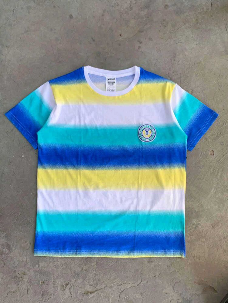 Original Slant Retro Striped Graphic Tee