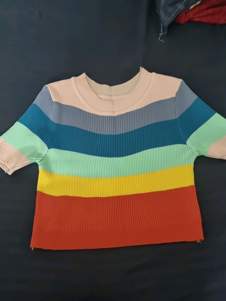Multicolored Crop Top