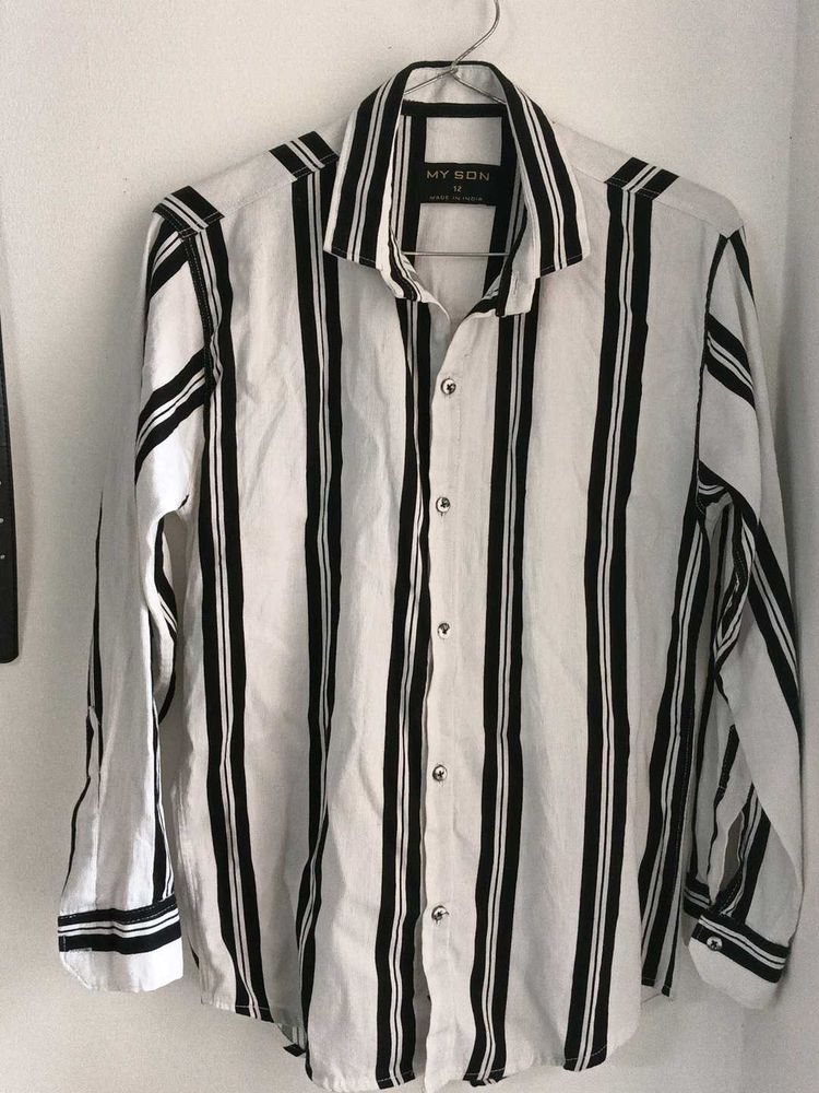 Black &amp; White striped shirt