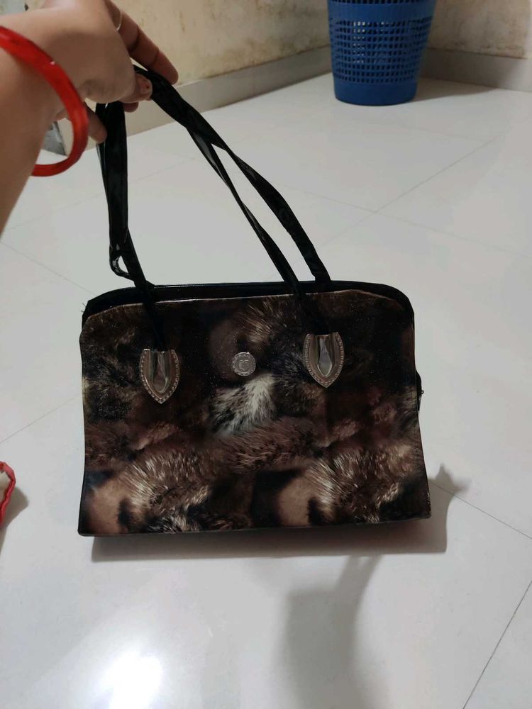 Unique Furry Print Handbag