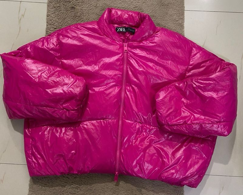 Zara Fuschia pink Puffer Jacket