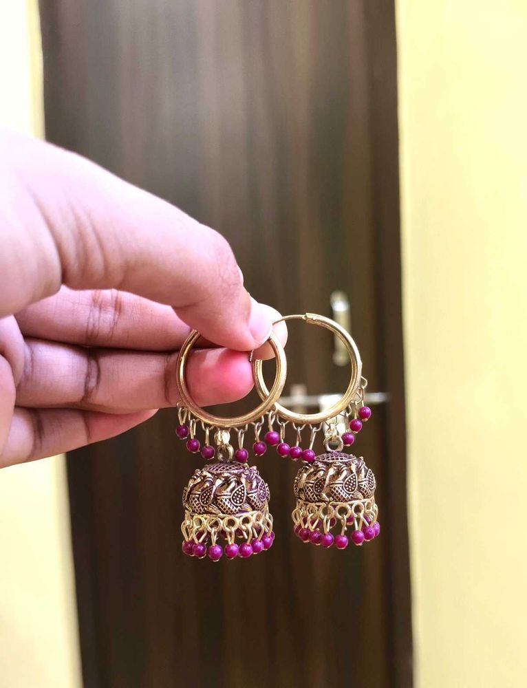Antique Gold Jhumka Earrings