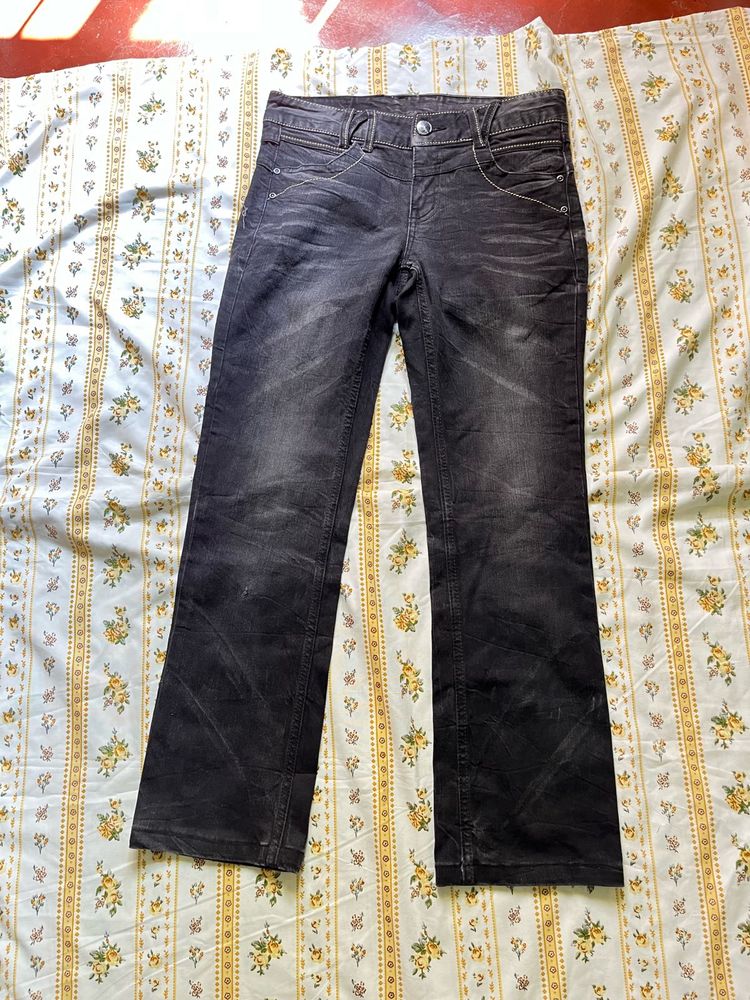Length-36,,Dark Wash Flare Jeans