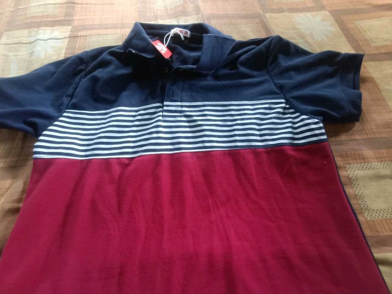 Two Men's Color Block Polo TShirt