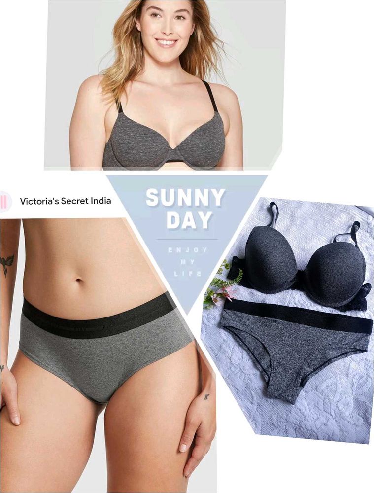 Gray Bra &amp; Panty Set
