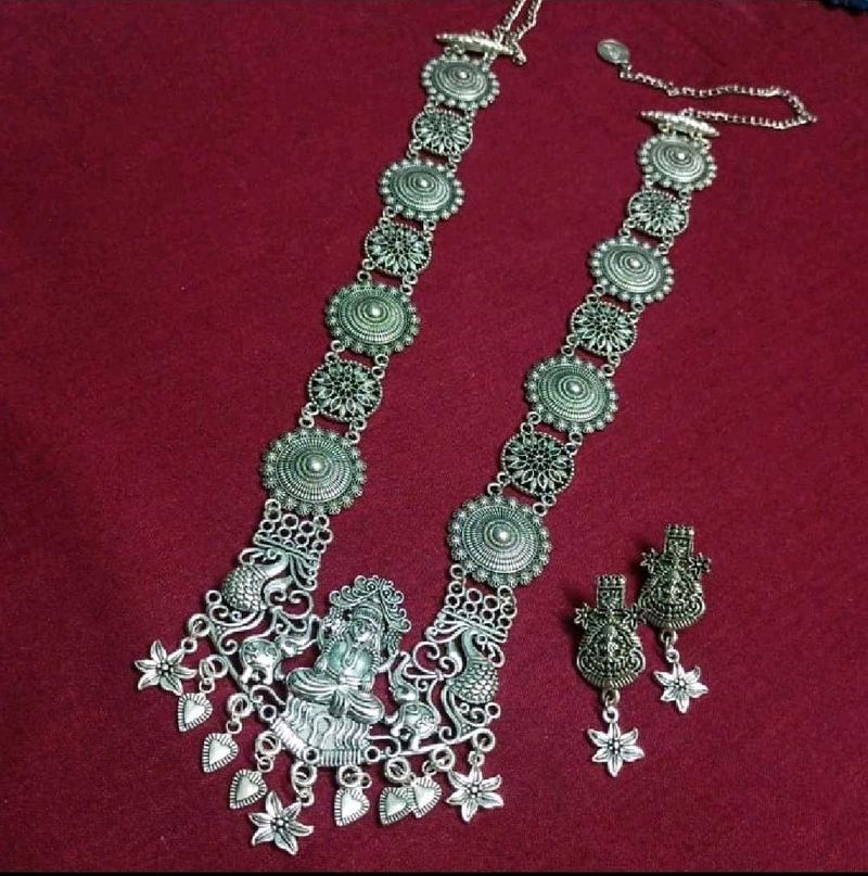 Oxidised Silver set for Laxmi Puja