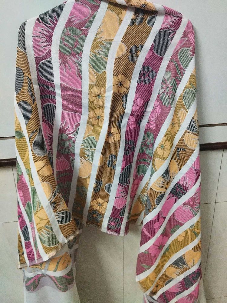 Floral Striped Scarf
